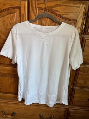 Classic White Short-Sleeve Women's Top